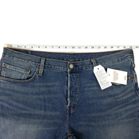 Levi's 501 CT Medium Wash Button Fly Tapered Leg Denim Jeans Mens 38x28.5 NWT - Picture 14 of 16